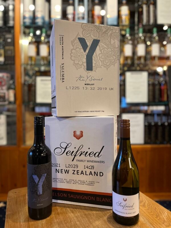 1 Case of Seifried Sauvignon Blanc and 1 Case of Yalumba The Y Series Merlot (12 BOTTLES)